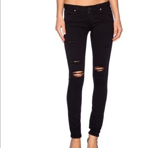 Paige Verdugo Ultra Skinny Distressed Black Jeans